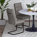  Worldwide Home Furnishings Brodi 202-138CH Dining Chair - Charcoal and Black IMAGE 2