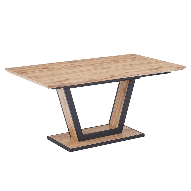 !nspire Forna 201-161NAT Dining Table w/Extension - Natural and Black IMAGE 1