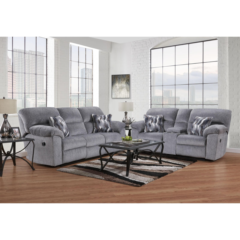 Affordable Furniture Mfg Reclining Fabric Sofa 1403 Reclining Sofa - Kynance Grey IMAGE 2