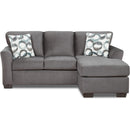 Affordable Furniture Mfg Stationary Fabric 2 pc Sectional 3903 Sofa with Chaise - Fleece Seal IMAGE 2