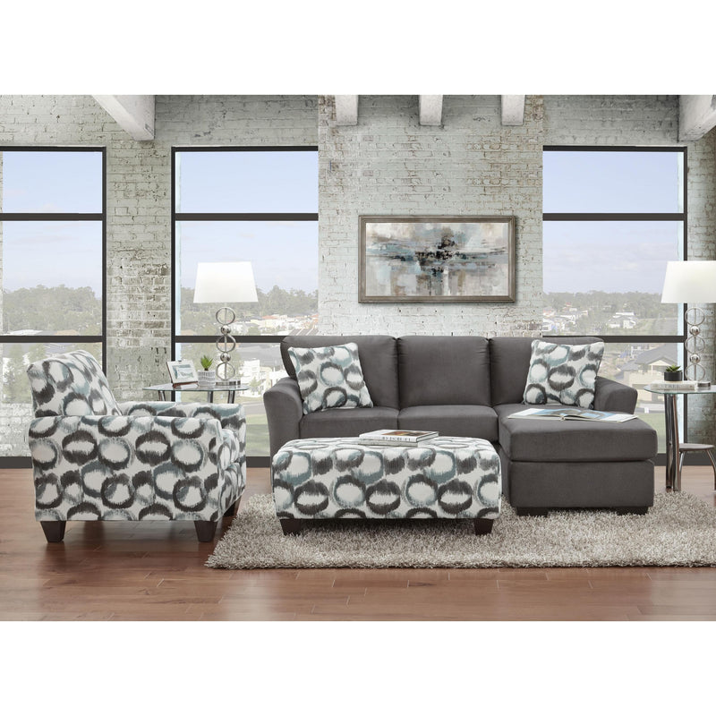 Affordable Furniture Mfg Stationary Fabric 2 pc Sectional 3903 Sofa with Chaise - Fleece Seal IMAGE 4