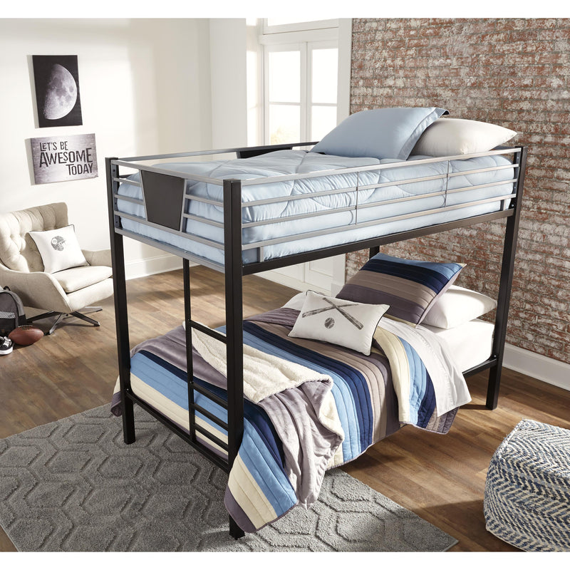 Signature Design by Ashley Dinsmore B106B13 Twin over Twin Bunk Bed with Mattresses IMAGE 4