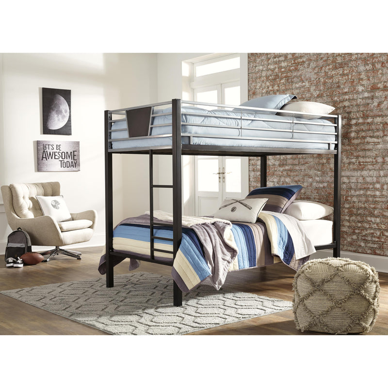 Signature Design by Ashley Dinsmore B106B8 Twin over Twin Bunk Bed with 2 Mattresses IMAGE 2