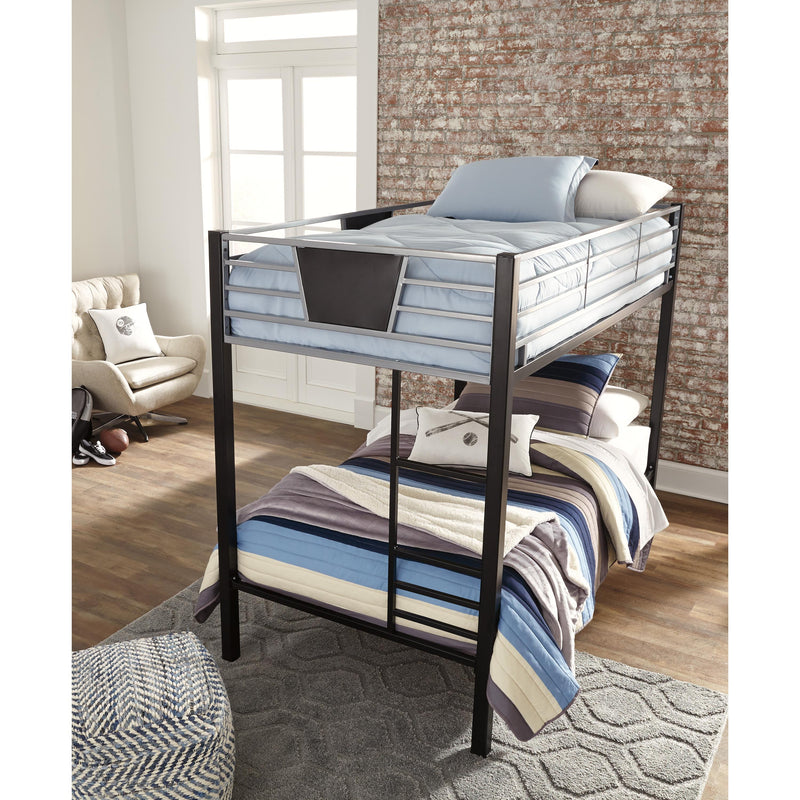 Signature Design by Ashley Dinsmore B106B8 Twin over Twin Bunk Bed with 2 Mattresses IMAGE 5