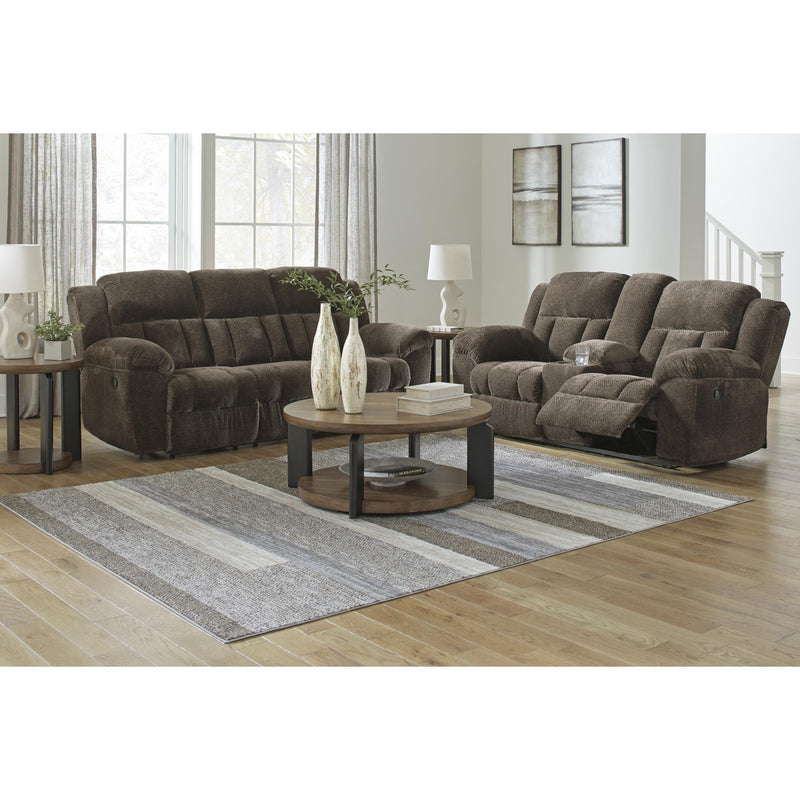 Signature Design by Ashley Frohn Reclining Fabric Loveseat with Console 3740794C IMAGE 12