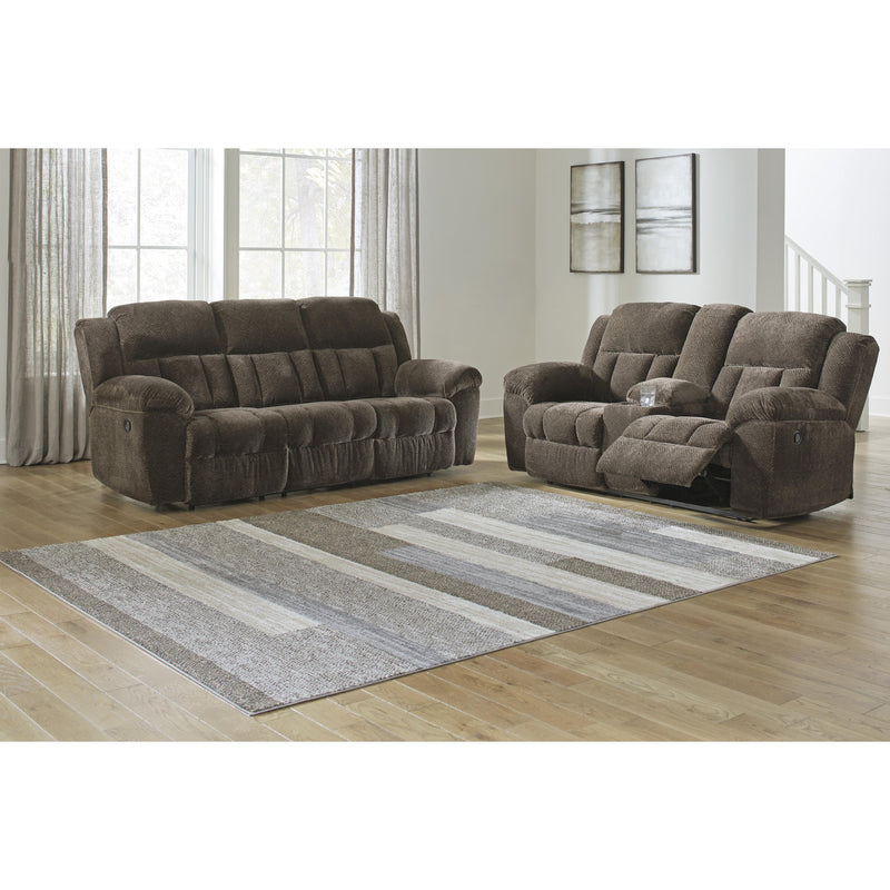 Signature Design by Ashley Frohn Reclining Fabric Loveseat with Console 3740794C IMAGE 9