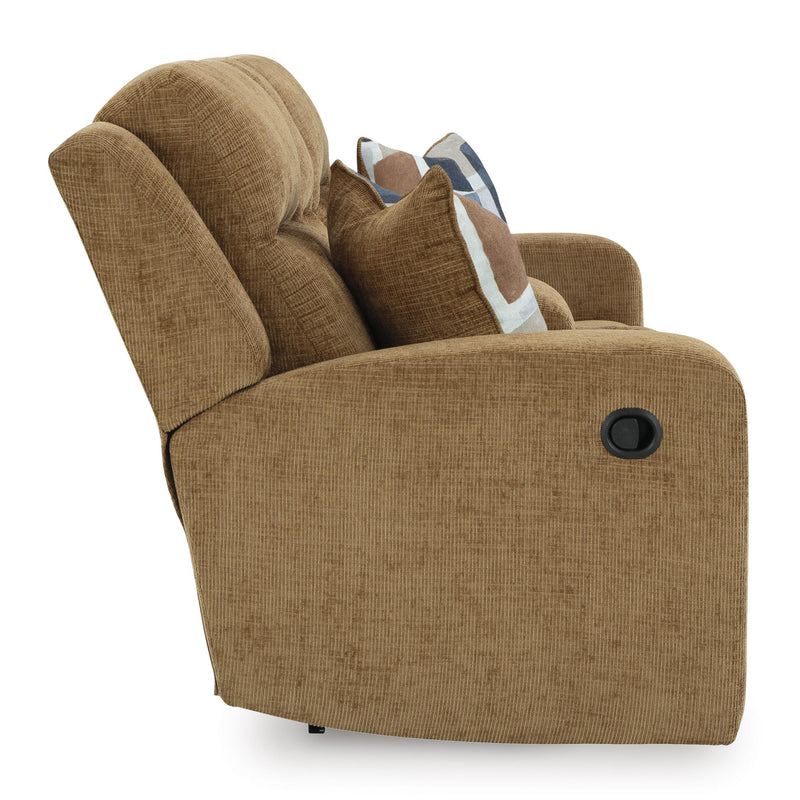 Signature Design by Ashley Kanlow Reclining Fabric Loveseat with Console 3860594C IMAGE 4