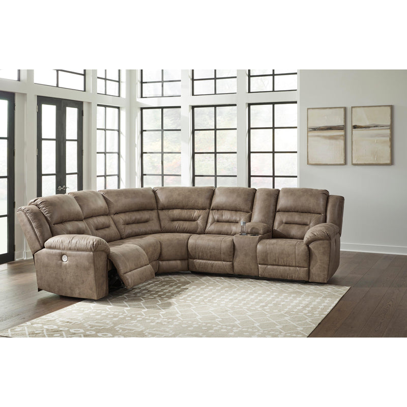 Signature Design by Ashley Ravenel Power Reclining Leather Look 3 pc Sectional 8310663C/8310677C/8310690C IMAGE 3