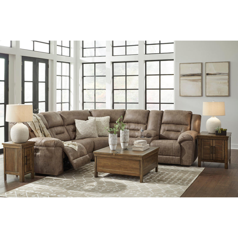 Signature Design by Ashley Ravenel Power Reclining Leather Look 3 pc Sectional 8310663C/8310677C/8310690C IMAGE 5