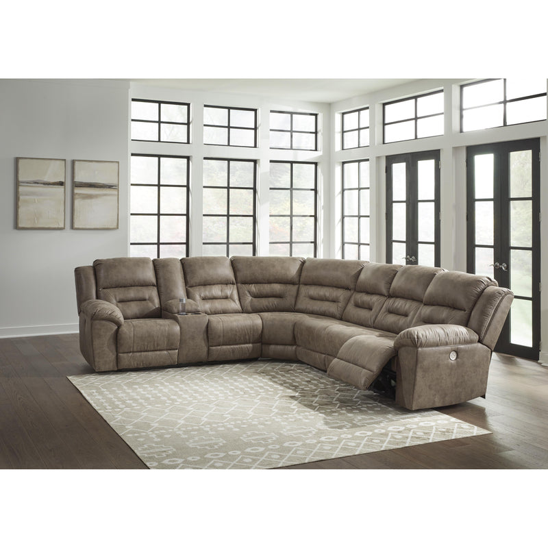 Signature Design by Ashley Ravenel Power Reclining Leather Look 4 pc Sectional 8310601C/8310677C/8310646C/8310675C IMAGE 3