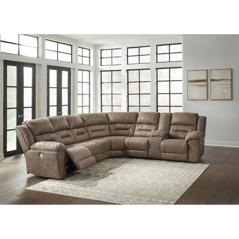 Signature Design by Ashley Ravenel Power Reclining Leather Look 4 pc Sectional 8310663C/8310646C/8310677C/8310690C IMAGE 3