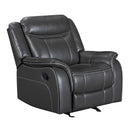  Primo International Anders Glider Bonded Leather Recliner U902112013MOGR IMAGE 1