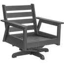  C.R. Plastic Products Tofino DSF284-18 Swivel Arm Chair - Slate Grey IMAGE 1