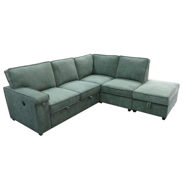 Primo International Nicola Fabric Sleeper Sectional UF10138683STX3/UF10138683STR1/UF10138683STOS IMAGE 1