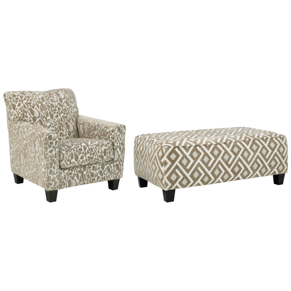 Signature Design by Ashley Dovemont Stationary Fabric Chair with Ottoman 4040108/4040121 IMAGE 1