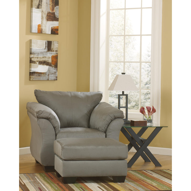 Signature Design by Ashley Darcy Stationary Fabric Chair with Ottoman 7500514/7500520 IMAGE 1