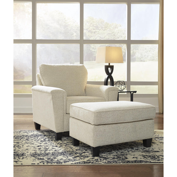 Signature Design by Ashley Abinger Stationary Fabric Chair with Ottoman 8390414/8390420 IMAGE 1