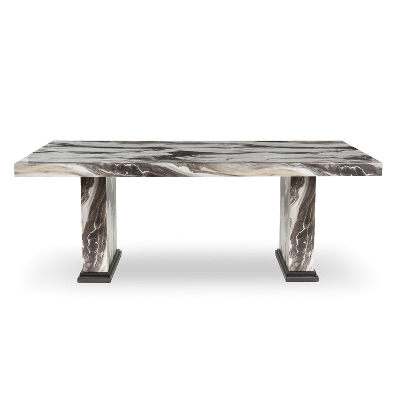 Signature Design by Ashley Jeshina Dining Table with Faux Marble Top and Pedestal Base PCD581-26T/PCD581-26B IMAGE 2