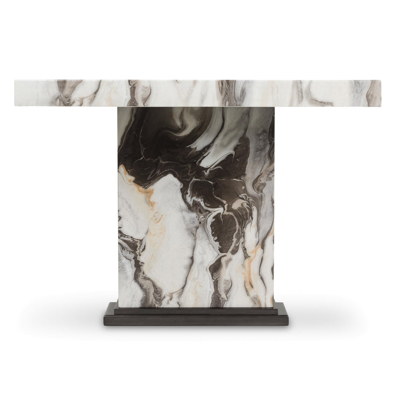 Signature Design by Ashley Jeshina Dining Table with Faux Marble Top and Pedestal Base PCD581-26T/PCD581-26B IMAGE 3