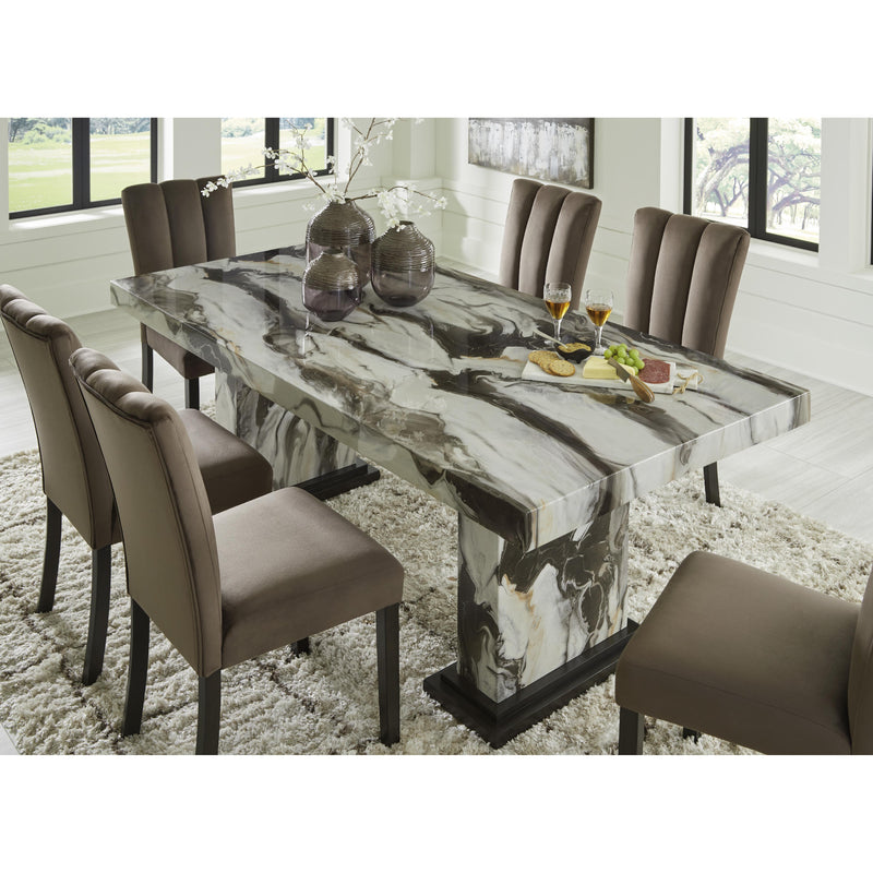 Signature Design by Ashley Jeshina Dining Table with Faux Marble Top and Pedestal Base PCD581-26T/PCD581-26B IMAGE 5