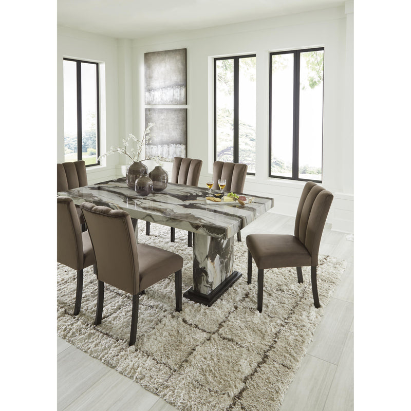 Signature Design by Ashley Jeshina Dining Table with Faux Marble Top and Pedestal Base PCD581-26T/PCD581-26B IMAGE 6