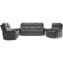 Minhas Furniture Power Fabric Recliner 8257 Power Recliner - Pewter IMAGE 2