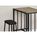 Monarch I 1143 3 pc Dining Set - Dark Taupe/Black IMAGE 3
