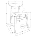  Monarch I 1365 Dining Chair - Brown Walnut/Beige Fabric IMAGE 3