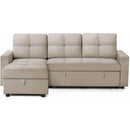  Monarch 8A2414-BGE Sleeper Sectional - Beige IMAGE 1