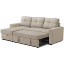  Monarch 8A2414-BGE Sleeper Sectional - Beige IMAGE 2