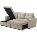  Monarch 8A2414-BGE Sleeper Sectional - Beige IMAGE 3