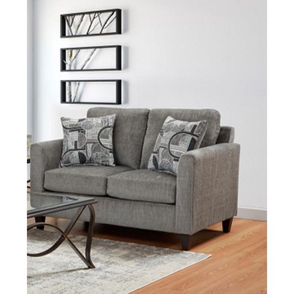 Affordable Furniture Mfg Loveseats Stationary 3102 Sims Loveseat - Charcoal IMAGE 1