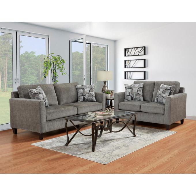 Affordable Furniture Mfg Loveseats Stationary 3102 Sims Loveseat - Charcoal IMAGE 2