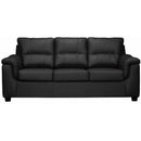Aman Furniture Stationary Leather Sofa 4900 Sofa - Black IMAGE 1