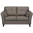 Aman Furniture Stationary Leather Loveseat 9688 Loveseat IMAGE 1