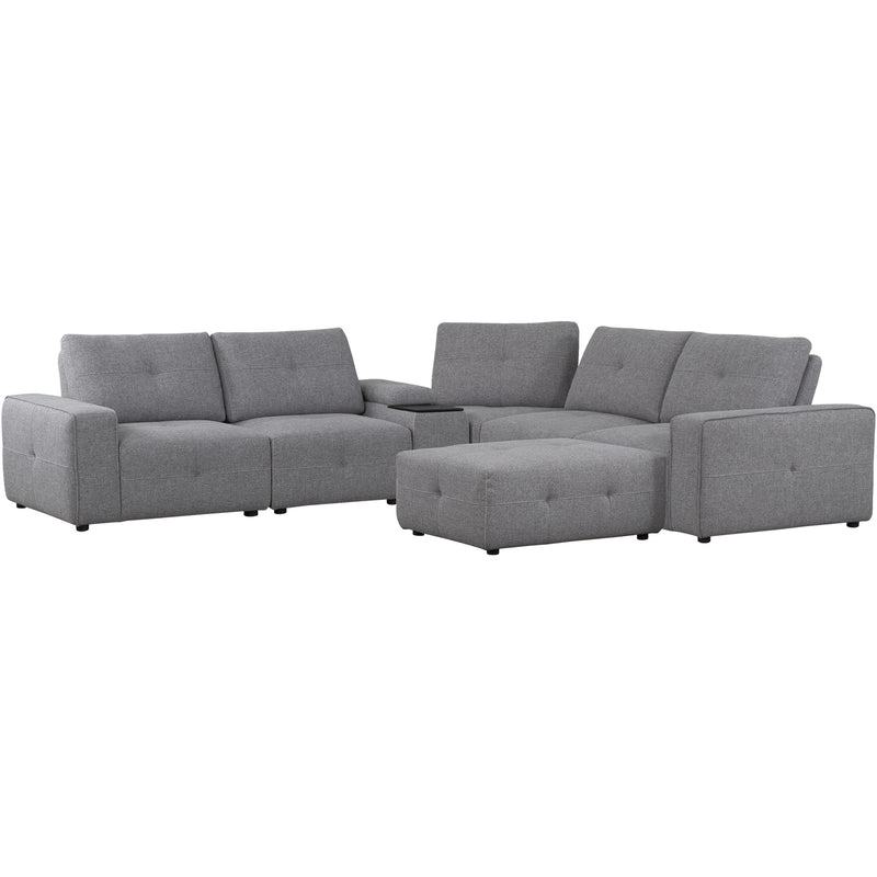 Primo International Rohan Fabric 7 pc Sectional Rohan 7 pc Sectional - Grey IMAGE 1