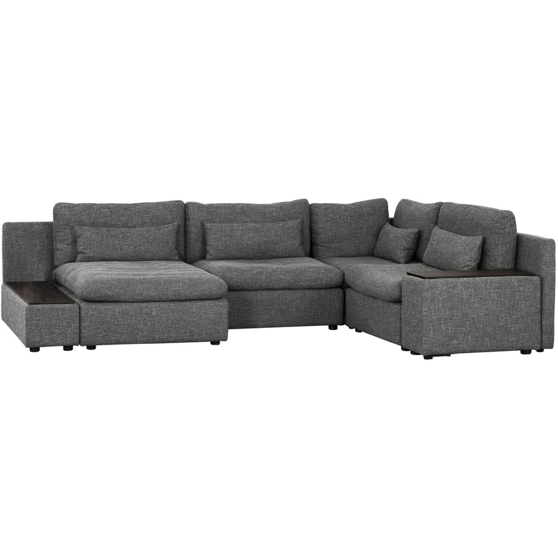 Primo International Brighton Fabric 6 pc Sectional Brighton 6 pc Sectional - Charcoal IMAGE 1