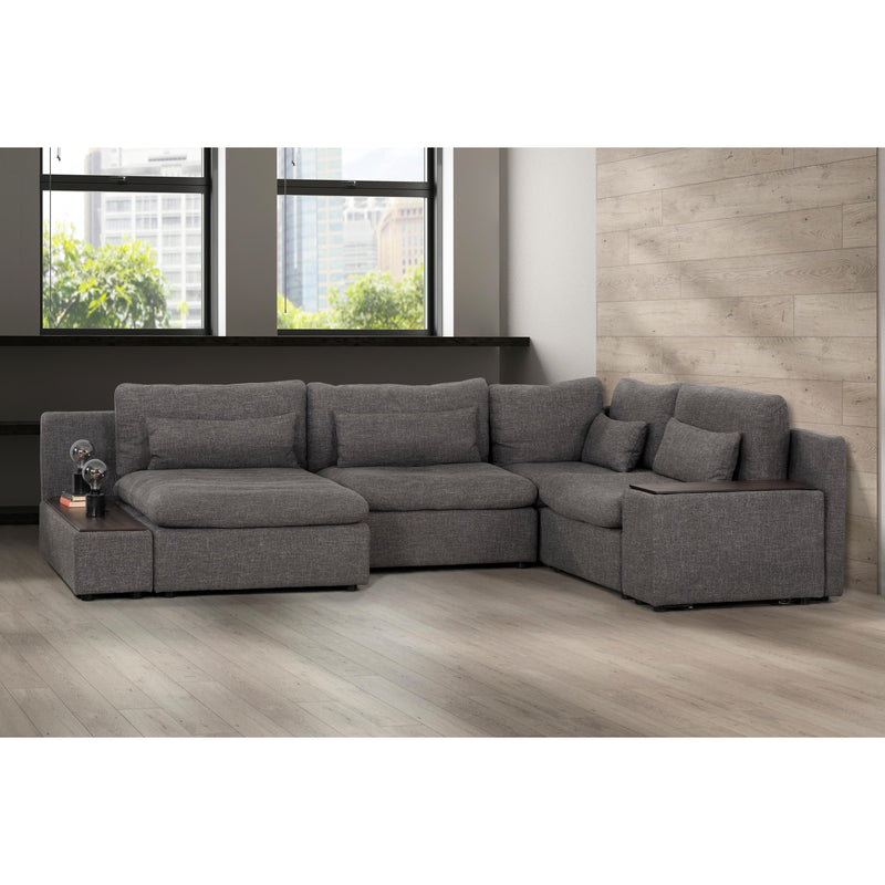 Primo International Brighton Fabric 6 pc Sectional Brighton 6 pc Sectional - Charcoal IMAGE 5