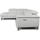 Primo International Salida Power Reclining Leather Match 2 pc Sectional Salida 2 pc Power Reclining Sectional - Grey IMAGE 4