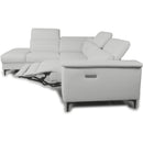 Primo International Salida Power Reclining Leather Match 2 pc Sectional Salida 2 pc Power Reclining Sectional - Grey IMAGE 5