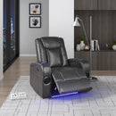  Mazin Furniture Turbo II 98522GRY-1PW Power Reclining Chair with Wireless Charger, Speakers, LED Light & USB Port IMAGE 17