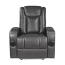  Mazin Furniture Turbo II 98522GRY-1PW Power Reclining Chair with Wireless Charger, Speakers, LED Light & USB Port IMAGE 1