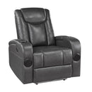  Mazin Furniture Turbo II 98522GRY-1PW Power Reclining Chair with Wireless Charger, Speakers, LED Light & USB Port IMAGE 2