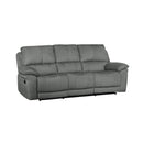 Mazin Furniture Russka 99031GY-3 Double Reclining Sofa, Grey IMAGE 1