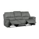 Mazin Furniture Russka 99031GY-3 Double Reclining Sofa, Grey IMAGE 2