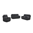 Mazin Furniture Oliver 99032PBLK-3 Power Reclining Sofa, Black IMAGE 4