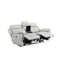  Mazin Furniture Oliver 99032PSVE-2C Power Reclining Console Loveseat, Silver IMAGE 3
