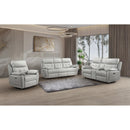  Mazin Furniture Oliver 99032PSVE-2C Power Reclining Console Loveseat, Silver IMAGE 6