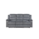  Mazin Furniture Tyrone 99072GRY-3 Double Reclining Sofa, Grey Corduroy IMAGE 1