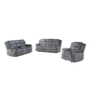  Mazin Furniture Tyrone 99072GRY-3 Double Reclining Sofa, Grey Corduroy IMAGE 4